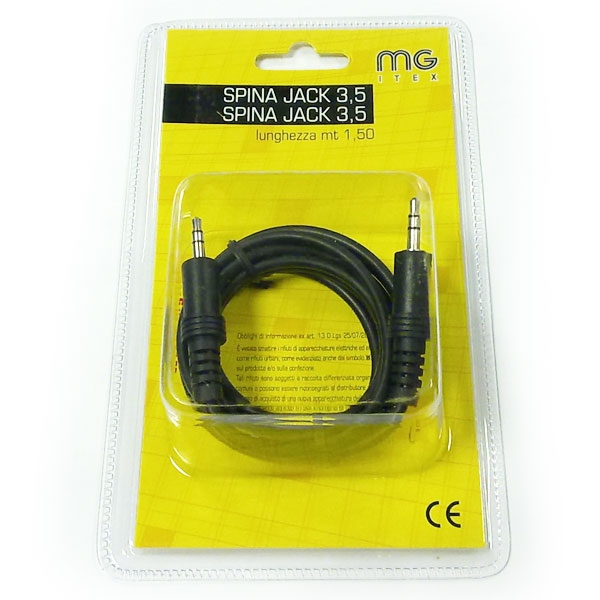 MG Itex - Cavo jack 3,5mm stereo M > jack 3,5mm stereo M 1,5mt [51200]