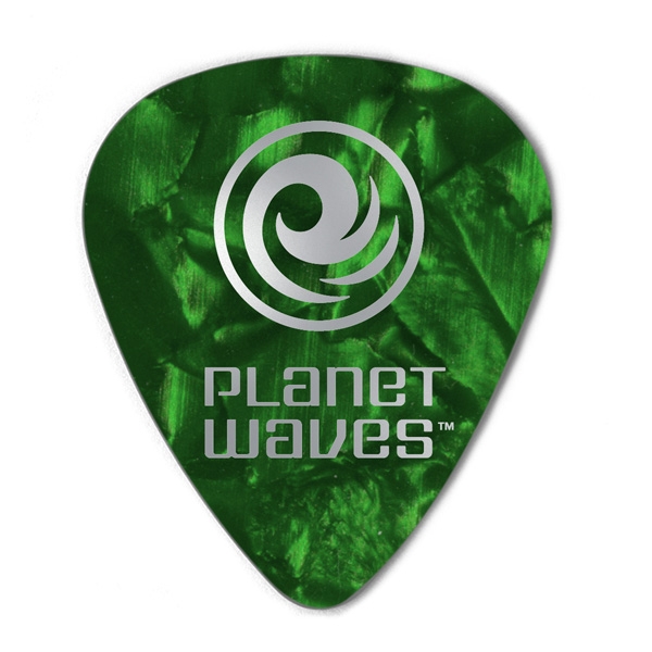 Planet Waves - [JD1CGP4] PLETTRO CLASSIC GREEN PEARL CELLULOID MEDIUM