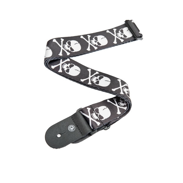 Planet Waves - [JD50H01] Tracolla 50MM Sublimation Printed Skull and Cross Bone