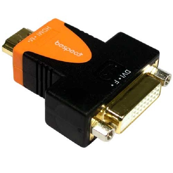 Bespeco - [SLAD650] Connettore adattatore da HDMI maschio a DVI femmina
