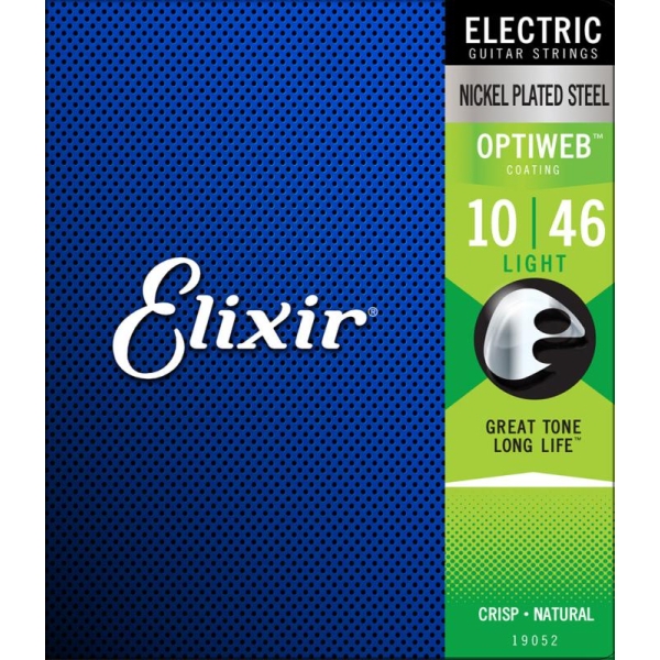 Elixir - 19052 Muta Light per Chitarra Elettrica .010-.046 OPTIWEB