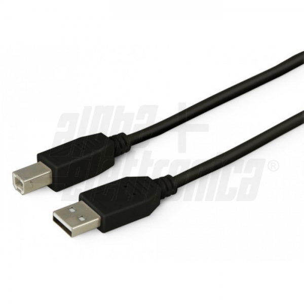 Alpha Elettronica - 95-602/3NB CAVO SP USB A-SP USB B 2.0 3MNERO POLYB