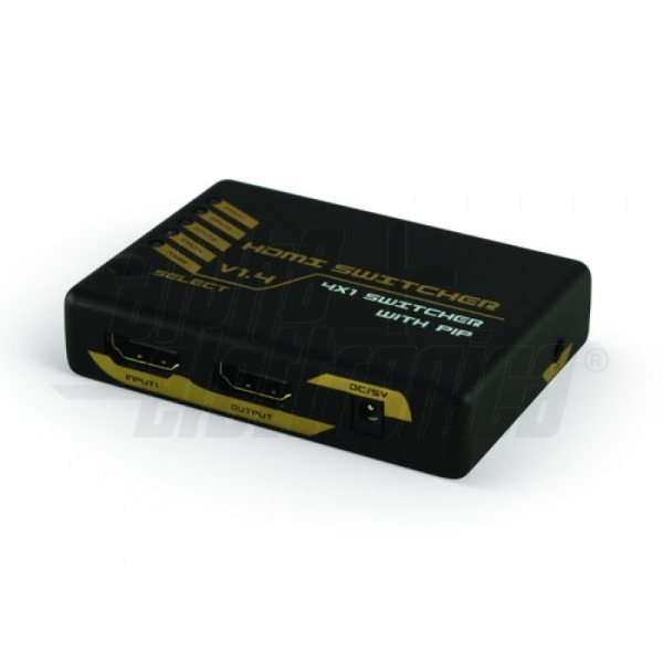 Alpha Elettronica - CT211/6 Commutatore HDMI, 4 in - 1 out 4K con telecomando