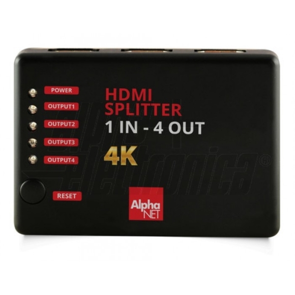 Alpha Elettronica - CT304/6-1 Distributore HDMI, 1 in - 4 out 4K