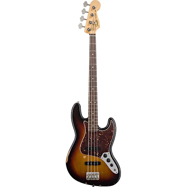 Fender - Mexican Road Worn - '60s Jazz Bass 3-Color Sunburst Rosewood